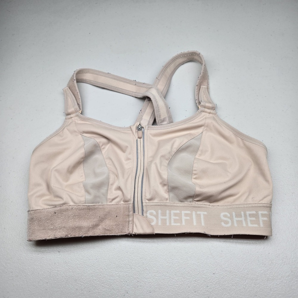 Shefit Women Sports Bra 3LUXE Beige Flex High Impact Wireless Adjustable Strap